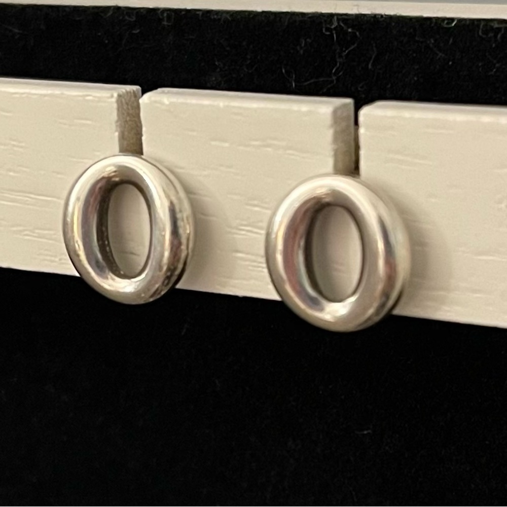 Tiffany Elsa Peretti Sterling Silver Sevillana earrings